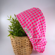 Gorro pelo largo normal -Rosa flúor & lavanda