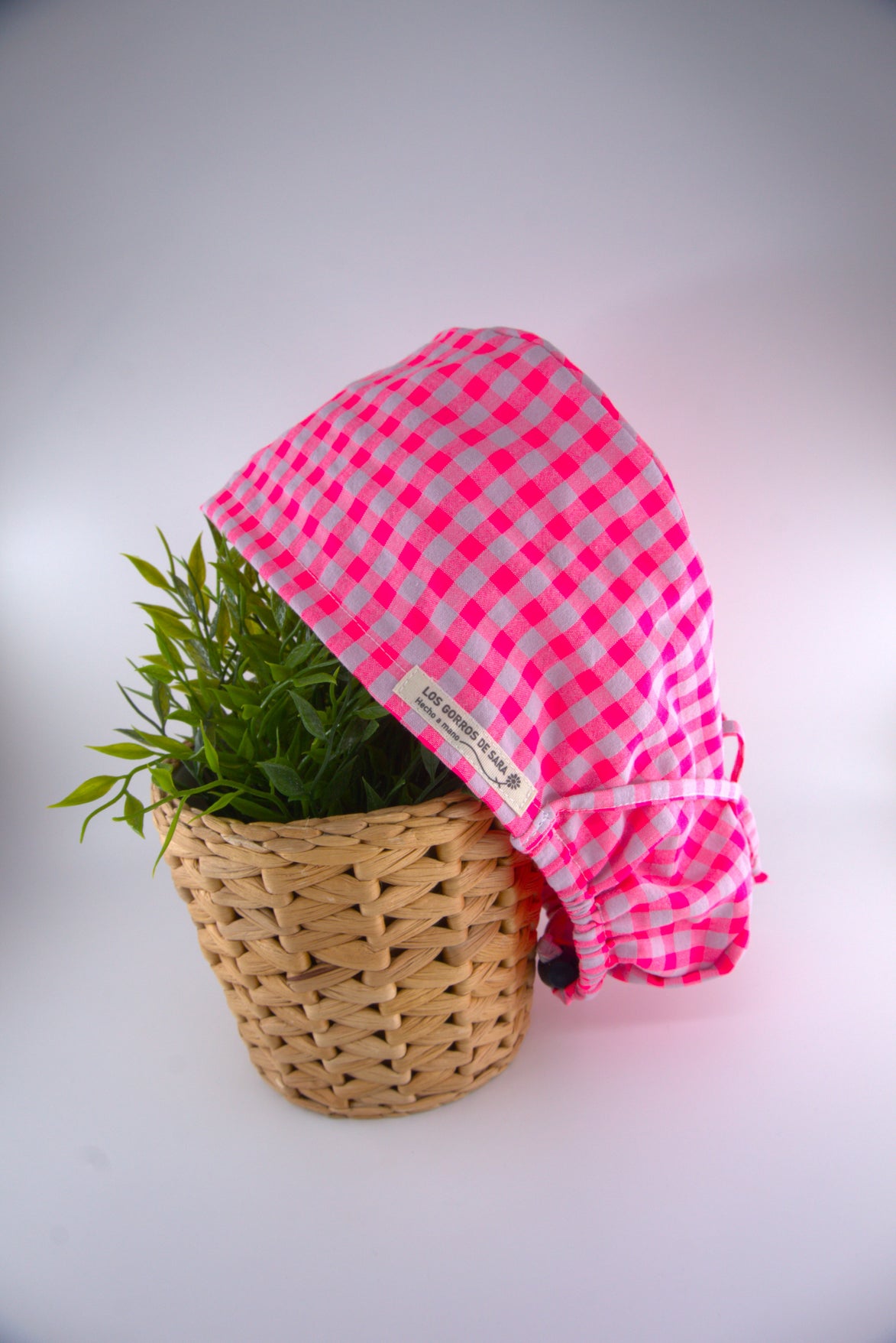 Gorro pelo largo ajustable - Rosa flúor & lavanda