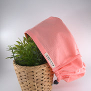Gorro pelo largo ajustable - Salmón