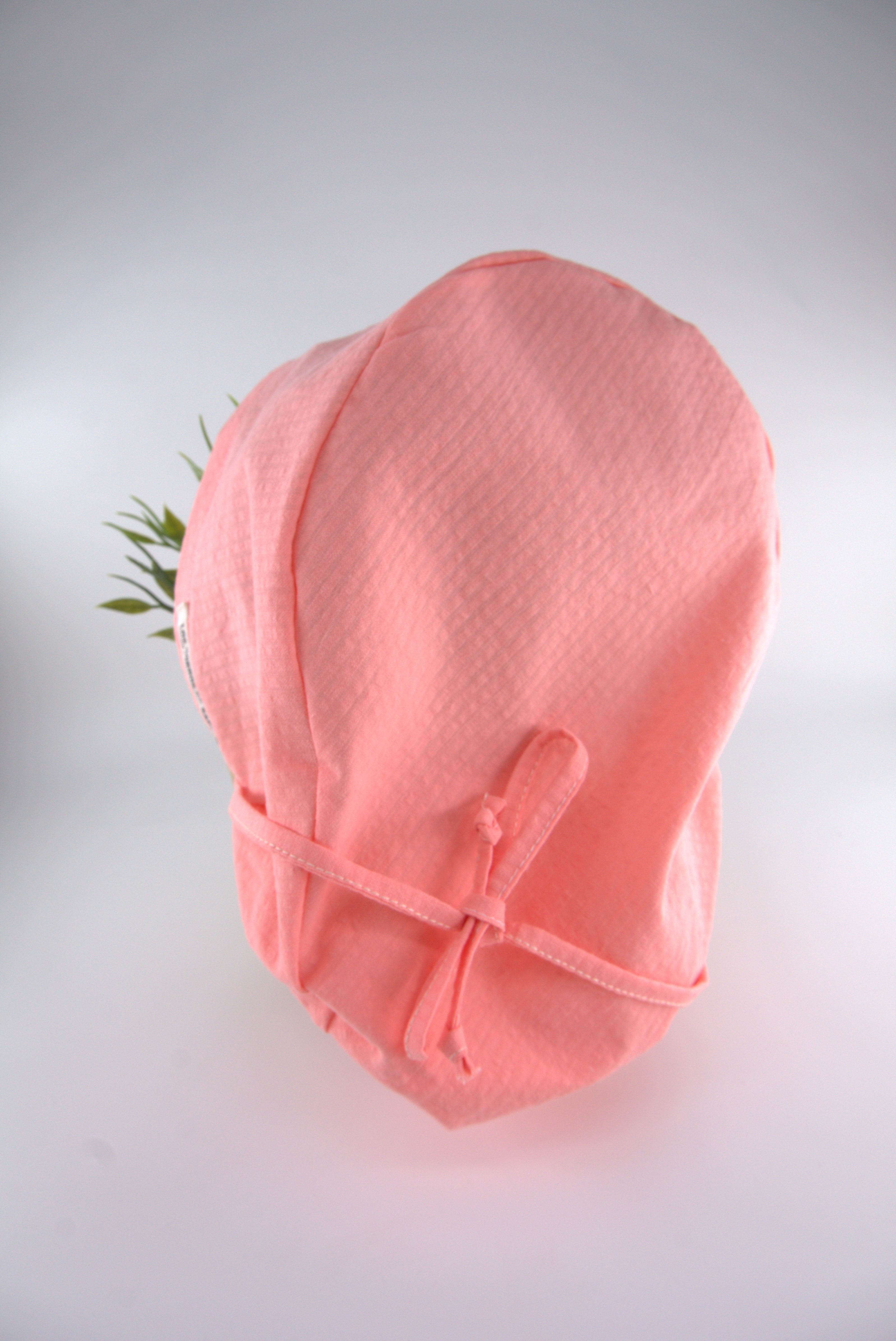 Gorro pelo largo ajustable - Salmón