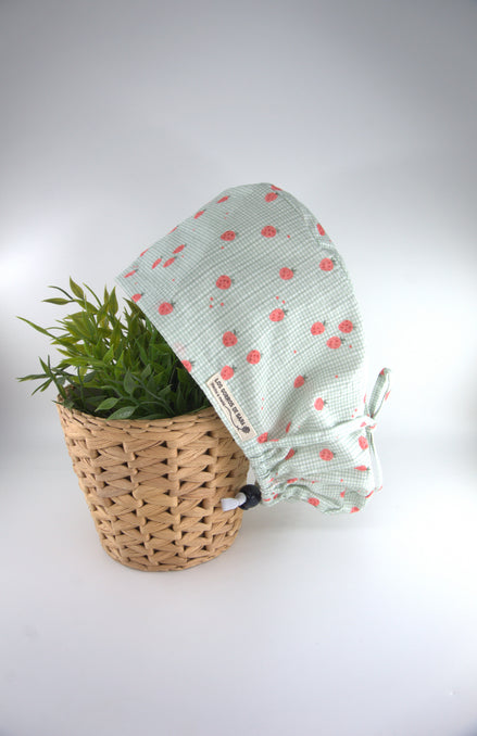 Gorro pelo largo ajustable - Fresita verde