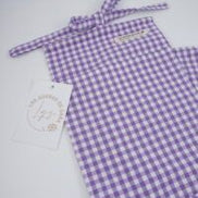 Organizador - Vichy morado - 4 bolsillos