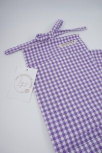Organizador - Vichy morado - 4 bolsillos