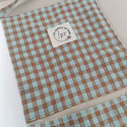 Organizador - Vichy Chocolate mint - 4 bolsillos