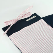 Organizador - Vichy rosa & marino - 4 bolsillos