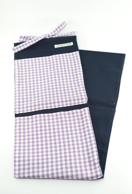 Organizador - Vichy morado & marino - 4 bolsillos