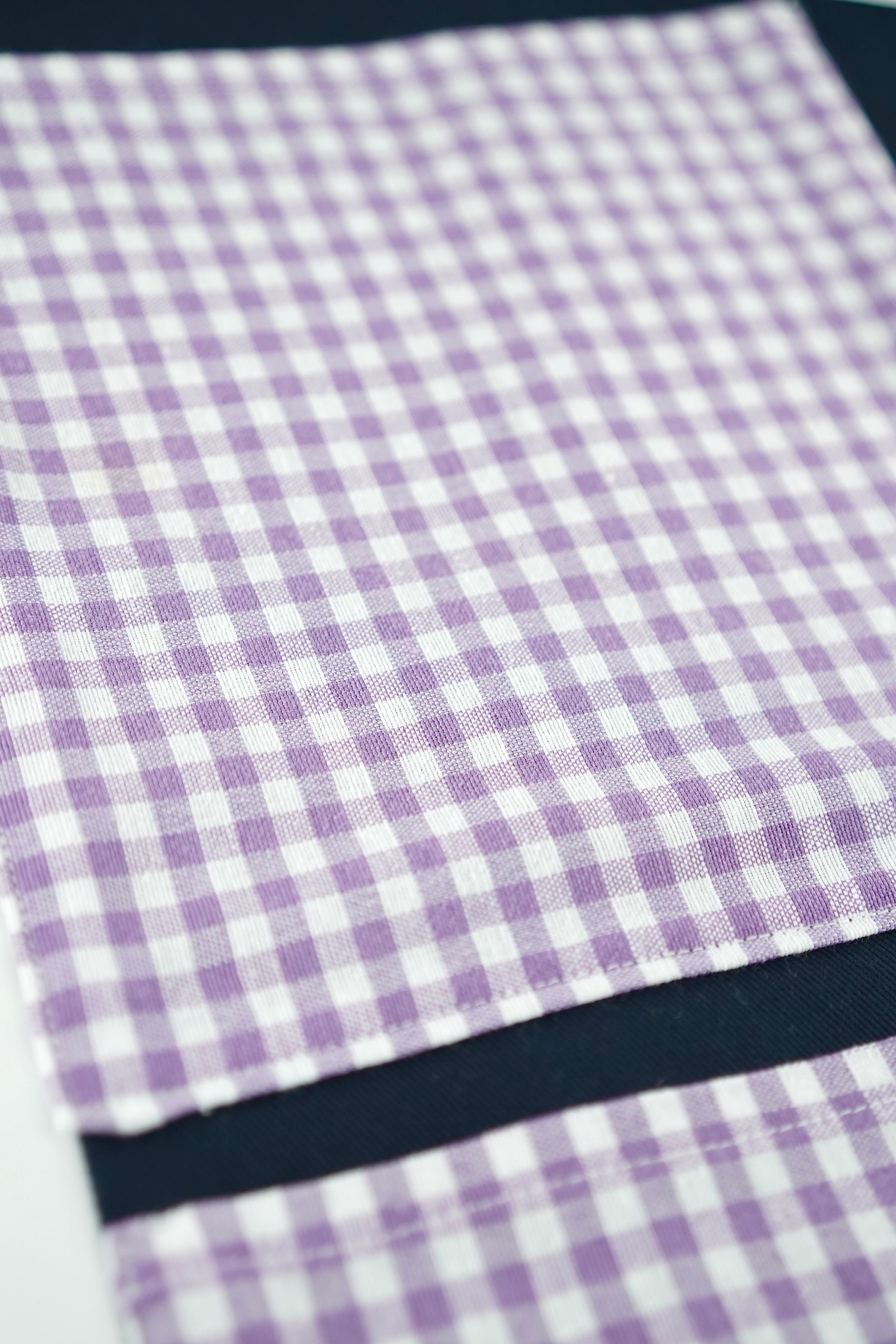 Organizador - Vichy morado & marino - 4 bolsillos