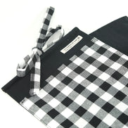 Organizador -Vichy Negro - 4 bolsillos