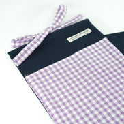 Organizador - Vichy morado & marino - 4 bolsillos