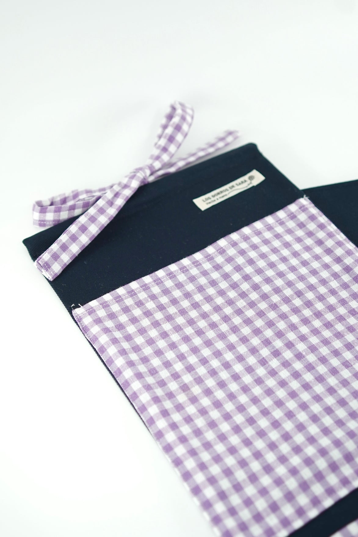 Organizador - Vichy morado & marino - 4 bolsillos