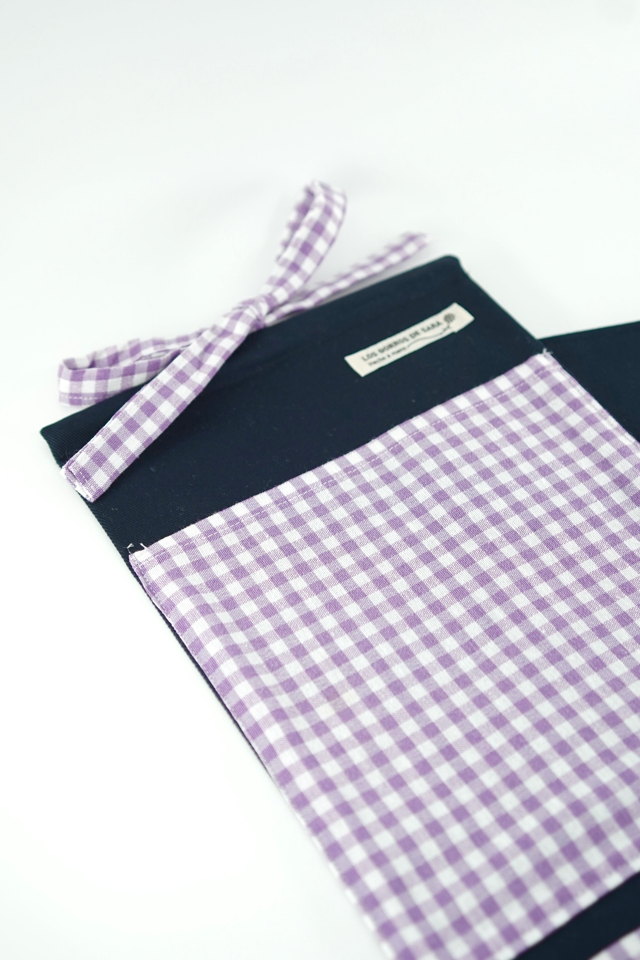 Organizador - Vichy morado & marino - 4 bolsillos
