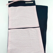 Organizador - Vichy rosa & marino - 4 bolsillos