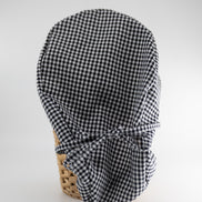 Gorro pelo largo ajustable - Vichy negro
